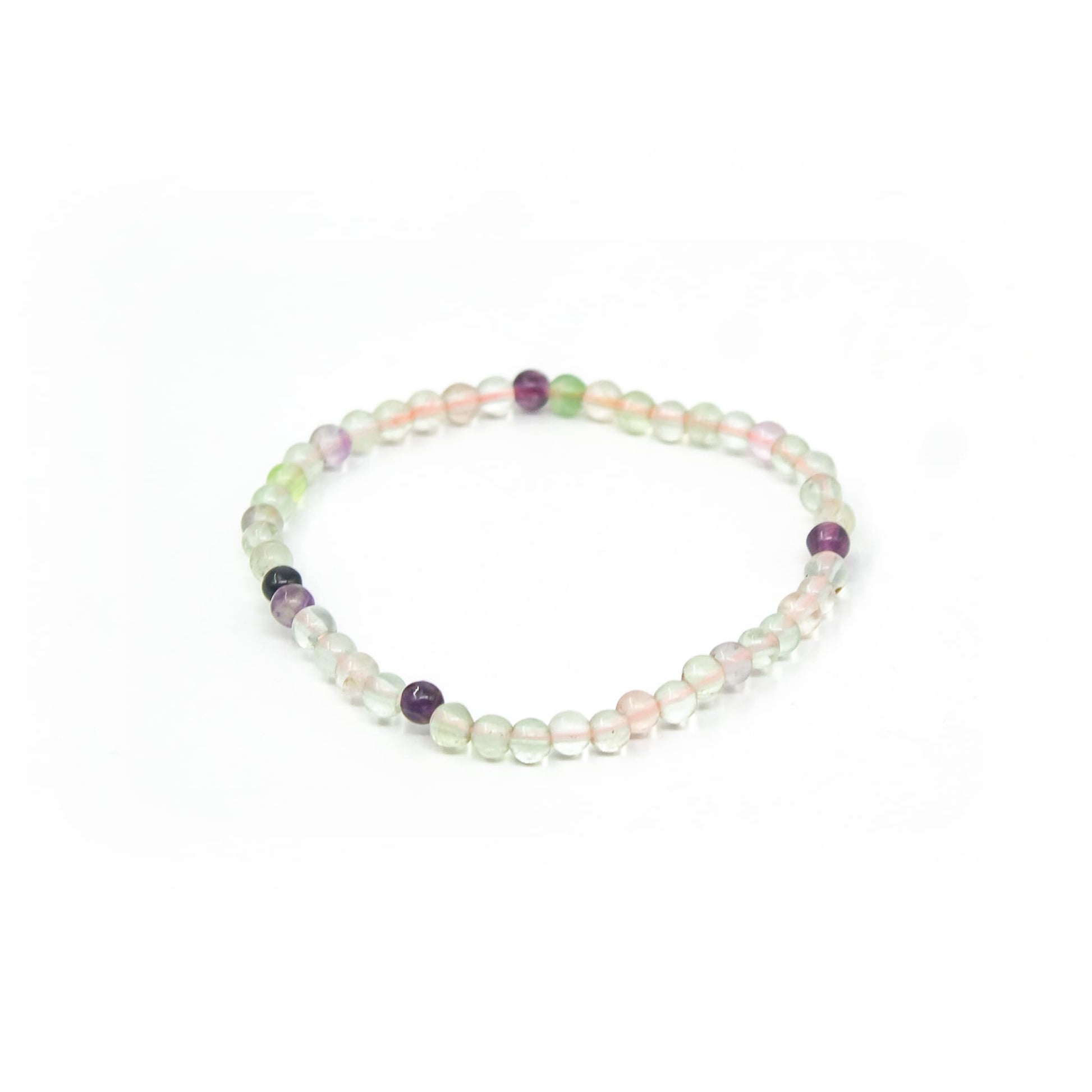 4mm Beads Rainbow Fluorite Bracelet 