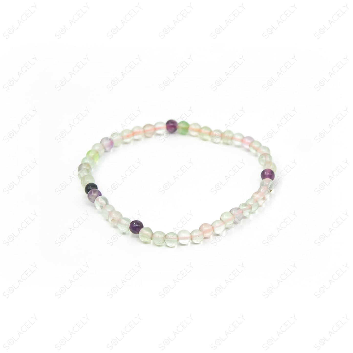 4mm Beads Rainbow Fluorite Bracelet 