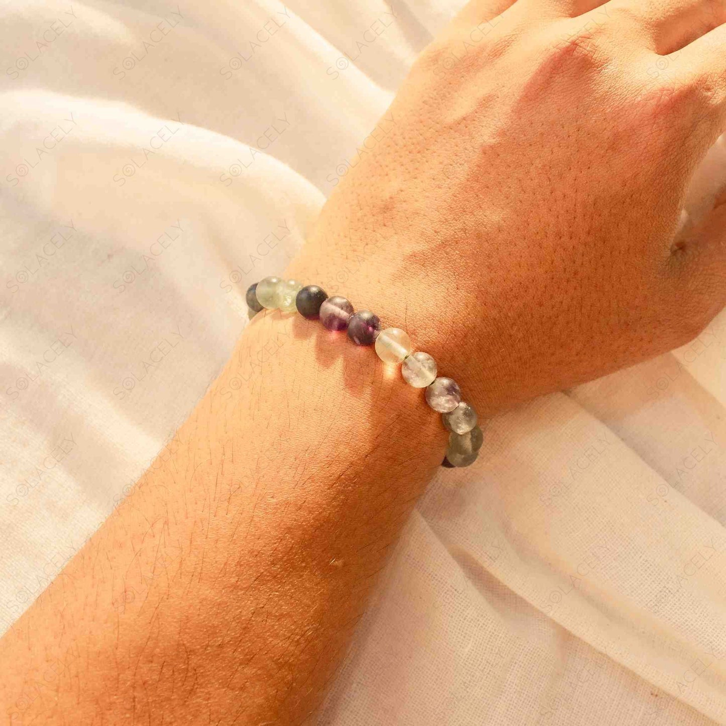 rainbow fluorite 8mm bracelet for women