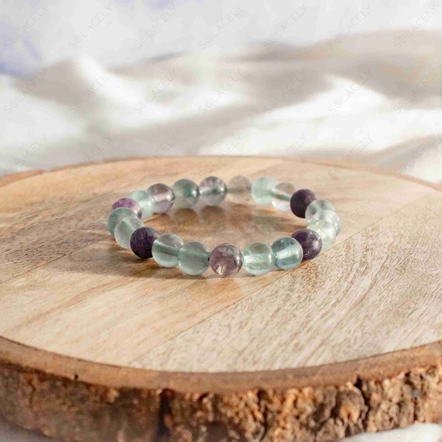 rainbow fluorite bracelet 8mm for men