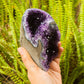 rare 885g brazilian amethyst geode in deep purple with aaa plus quality