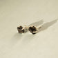 raw black tourmaline in sterling silver earrings