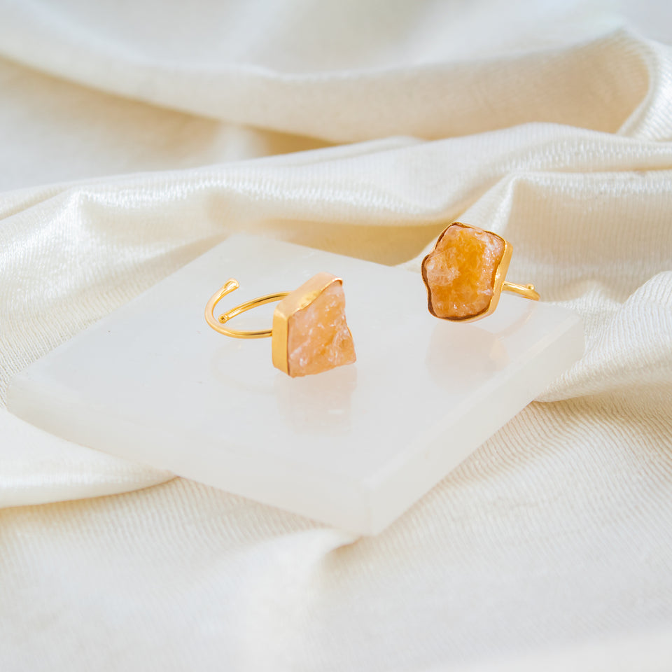 citrine adjustable ring