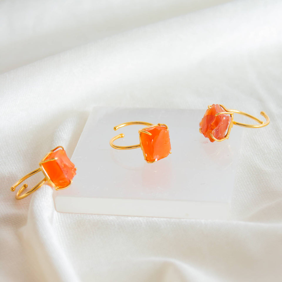 carnelian crystal ring