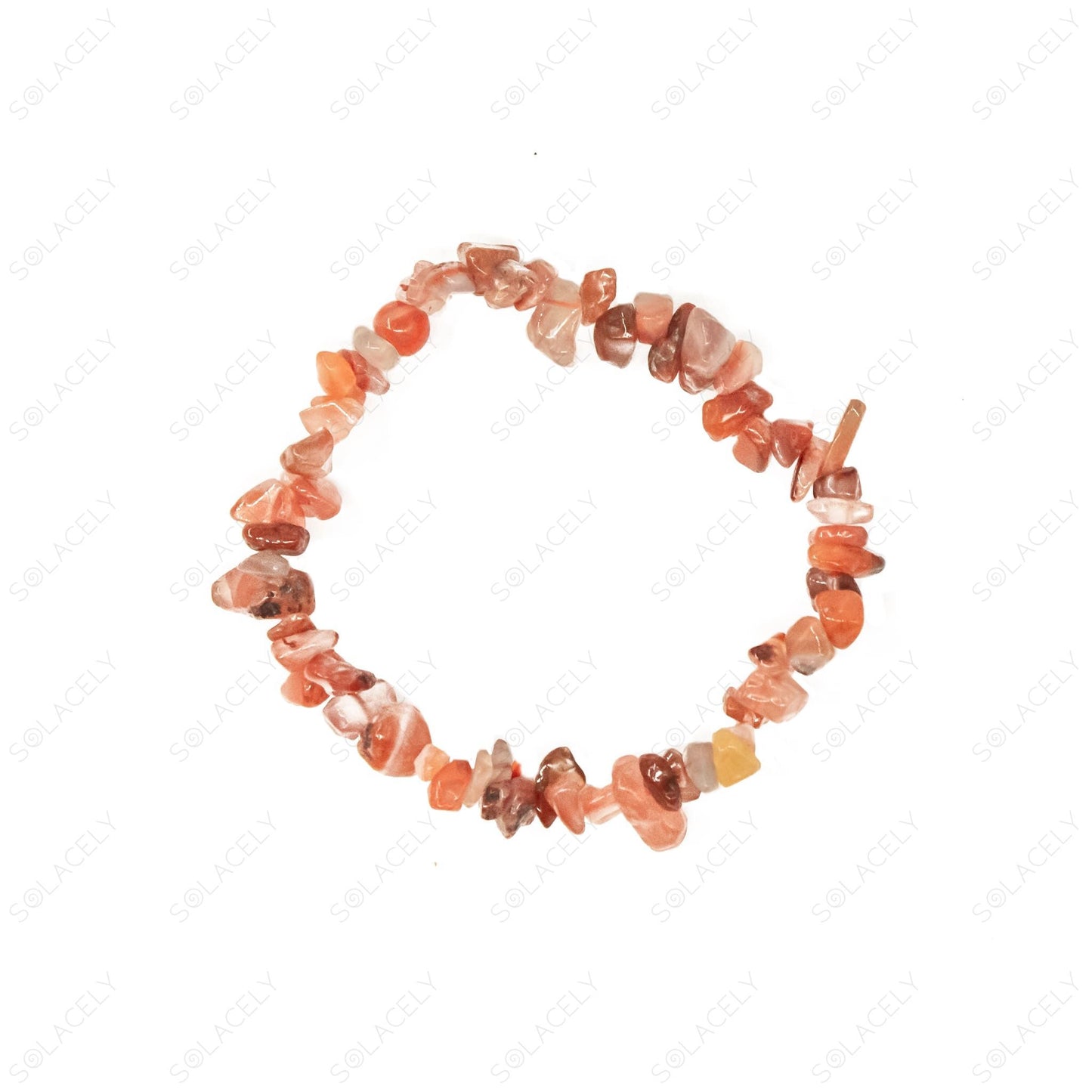 crystal red carnelian chip bracelet 