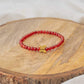 butterfly charm red carnelian bracelet