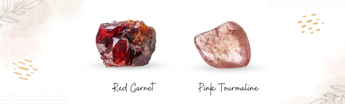 red garnet and pink tourmaline banner image