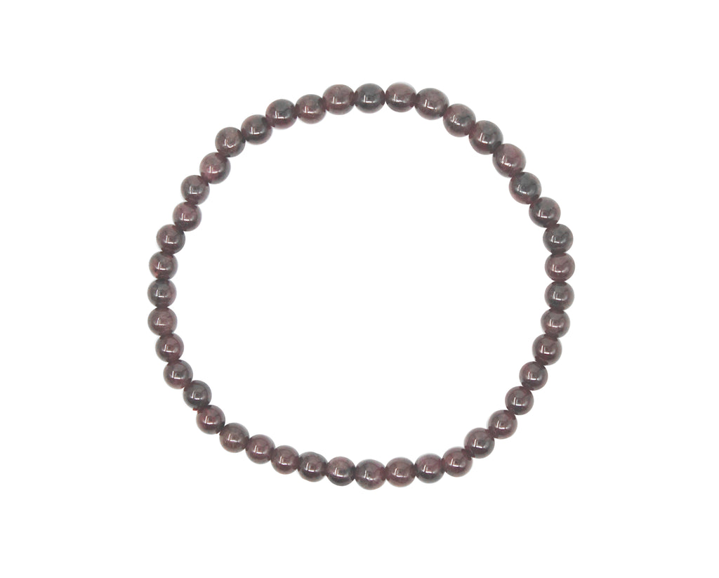 red garnet stone bracelet 4mm beads