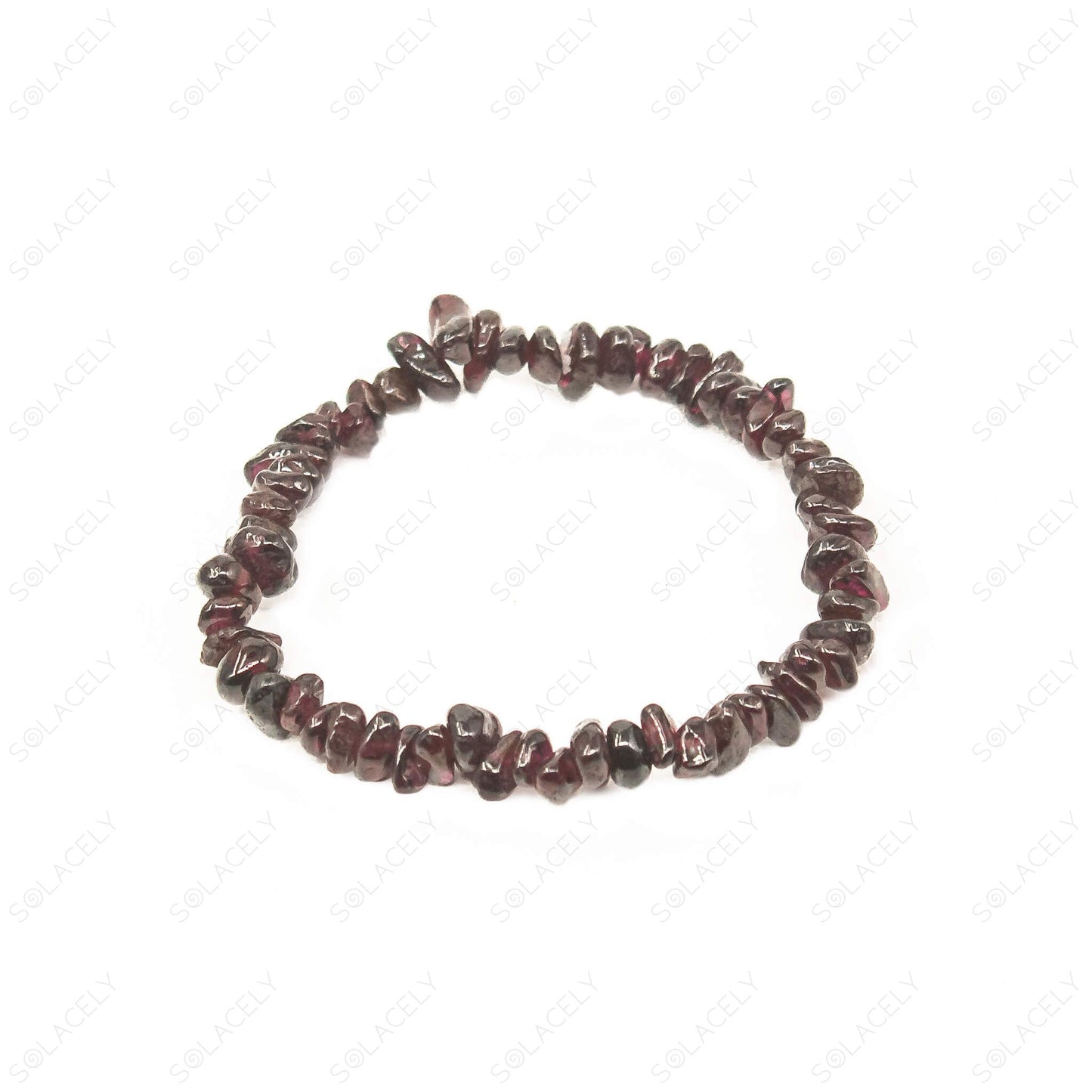 red garnet chip bracelet for women