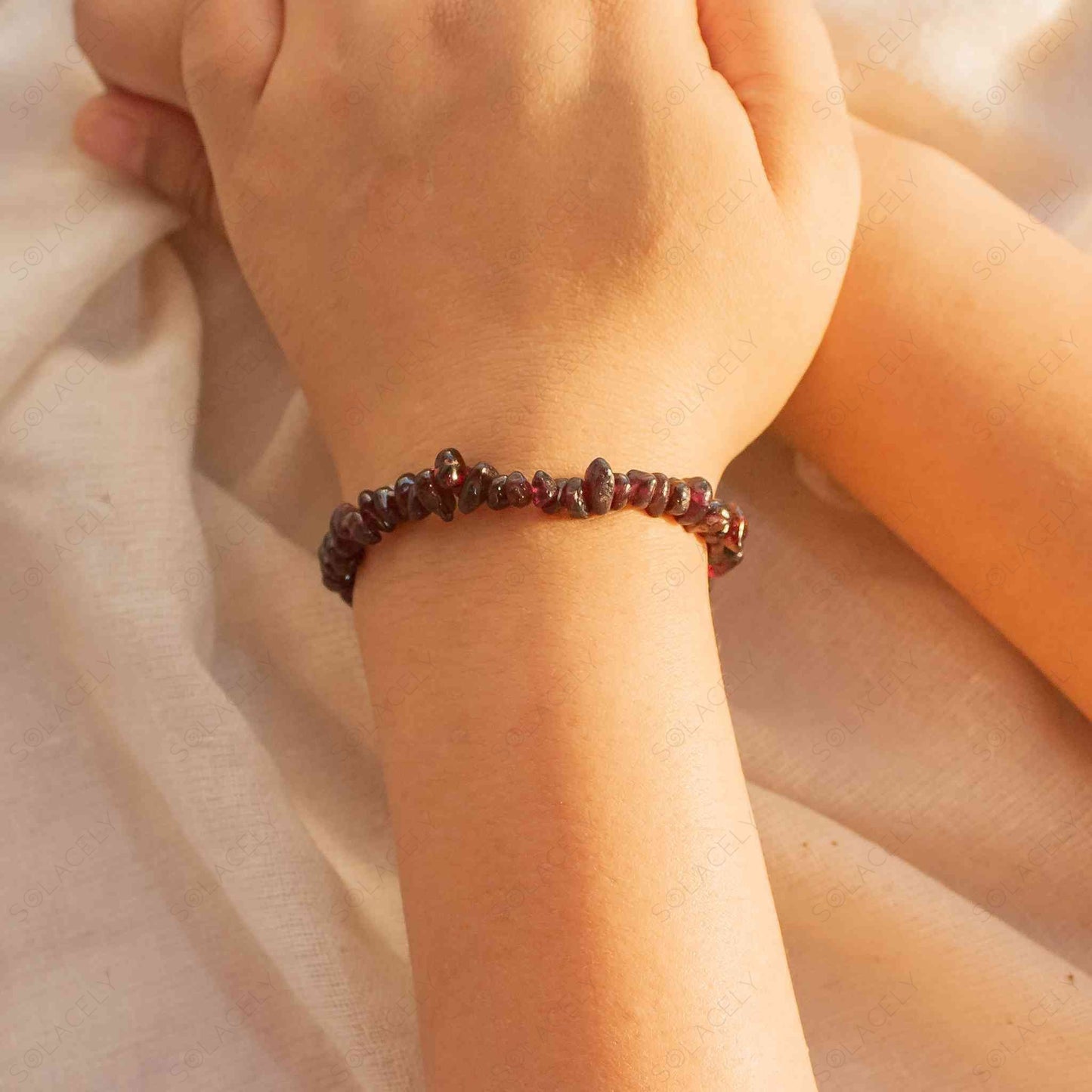 chip red garnet bracelet