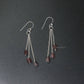 red garnet silver earring