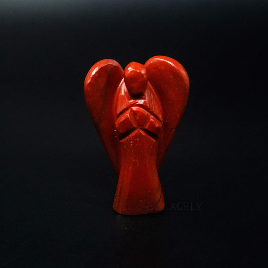 red jasper crystal angel figurine