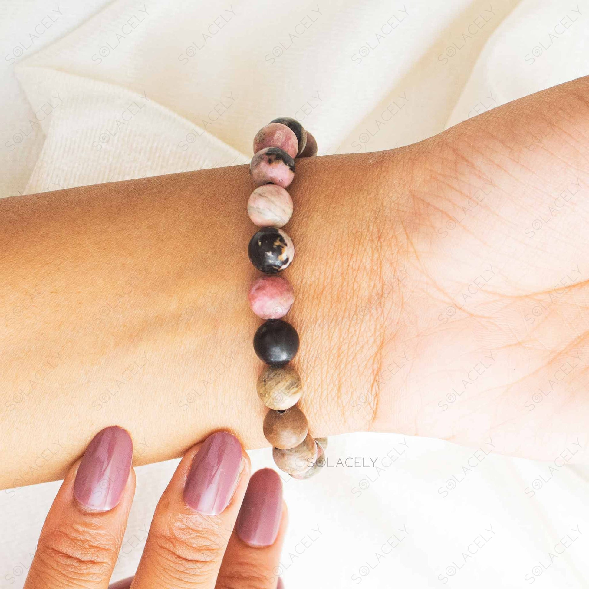 rhodonite bracelet 8mm