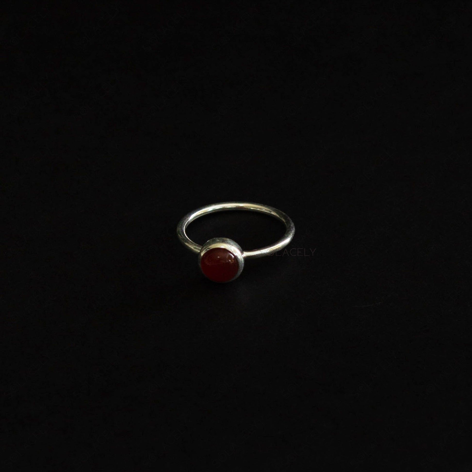 ring carnelian and sterling silver