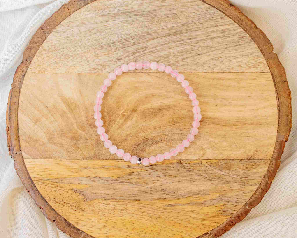 original rose quartz bracelet 4mm beads