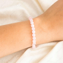 rose quartz 6mm bracelet