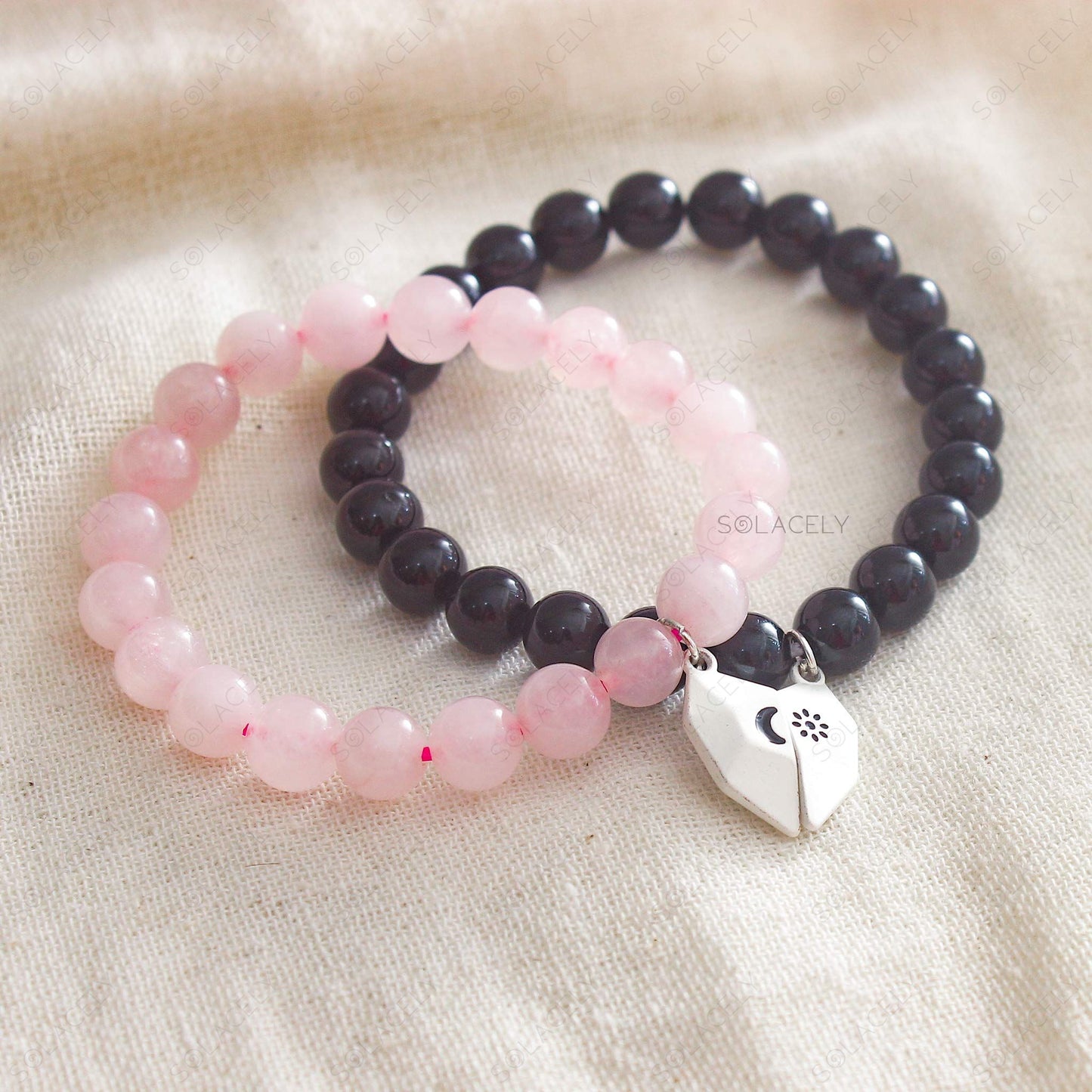 rose quartz and black tourmaline