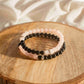 Rose Quartz And Black Tourmaline Matching Couple Bracelets