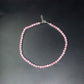 rose quartz beaded necklace 6mm beads