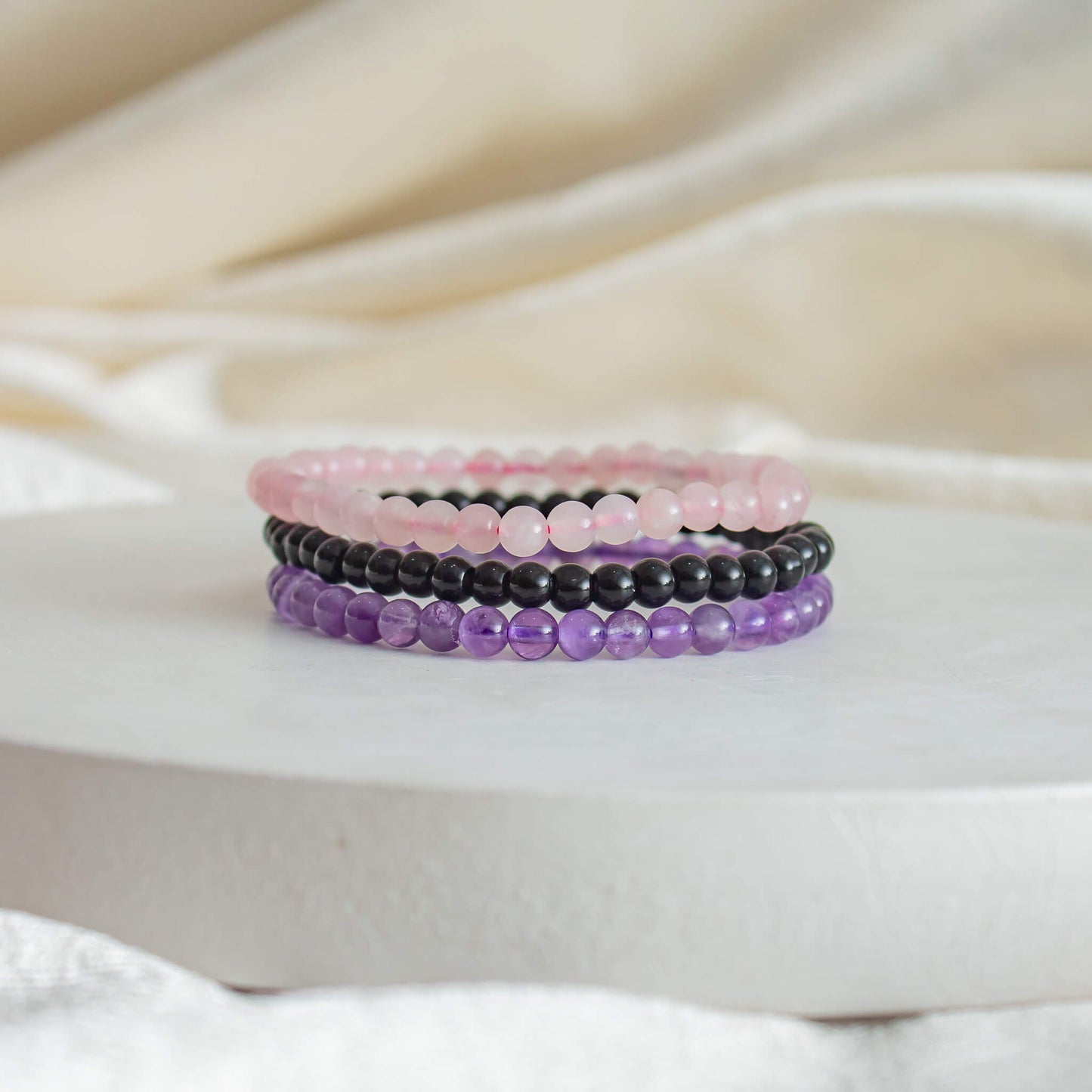 Anxiety Bracelet, Carnelian & Black Onyx Gemstones