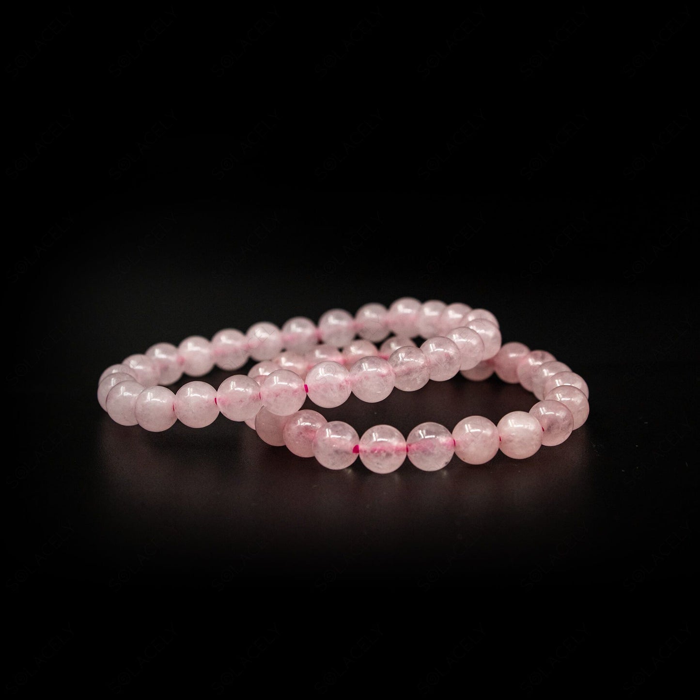 rose quartz healing crystal bracelet