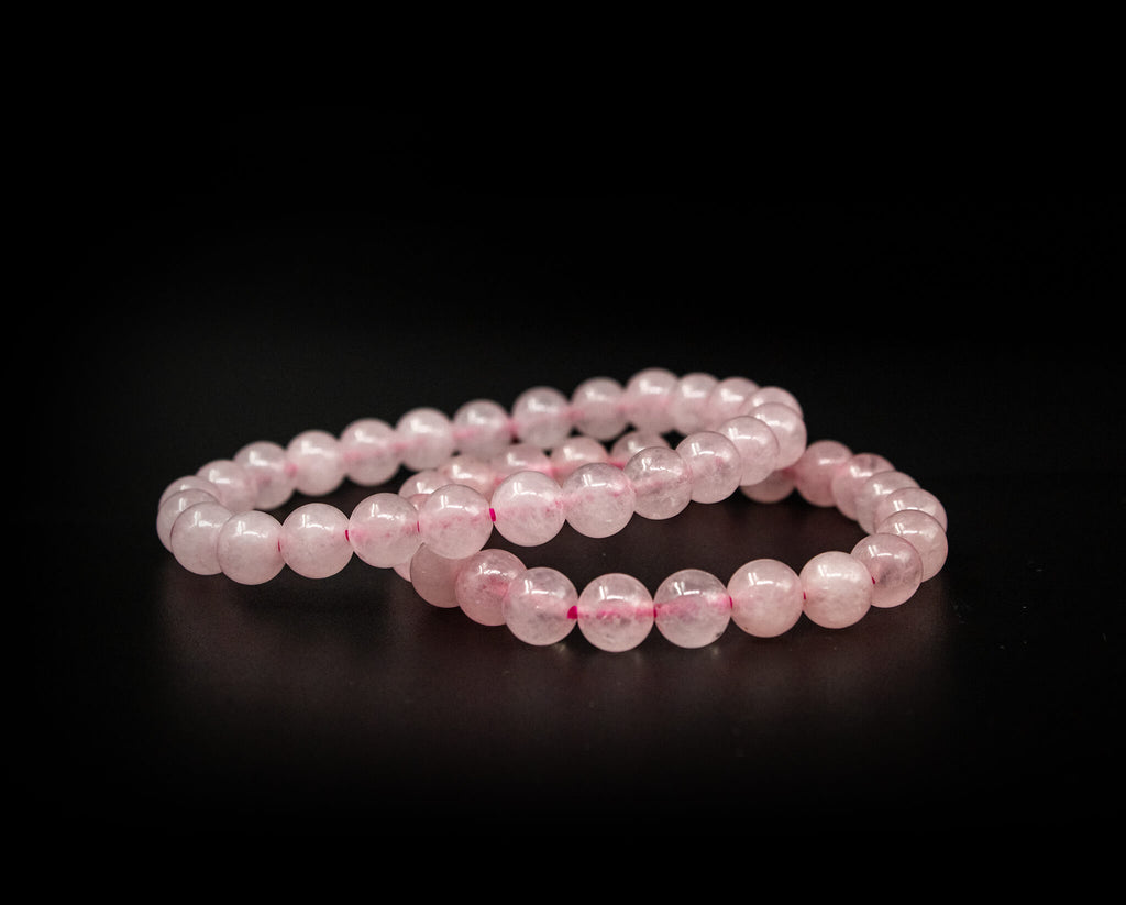 rose quartz healing crystal bracelet