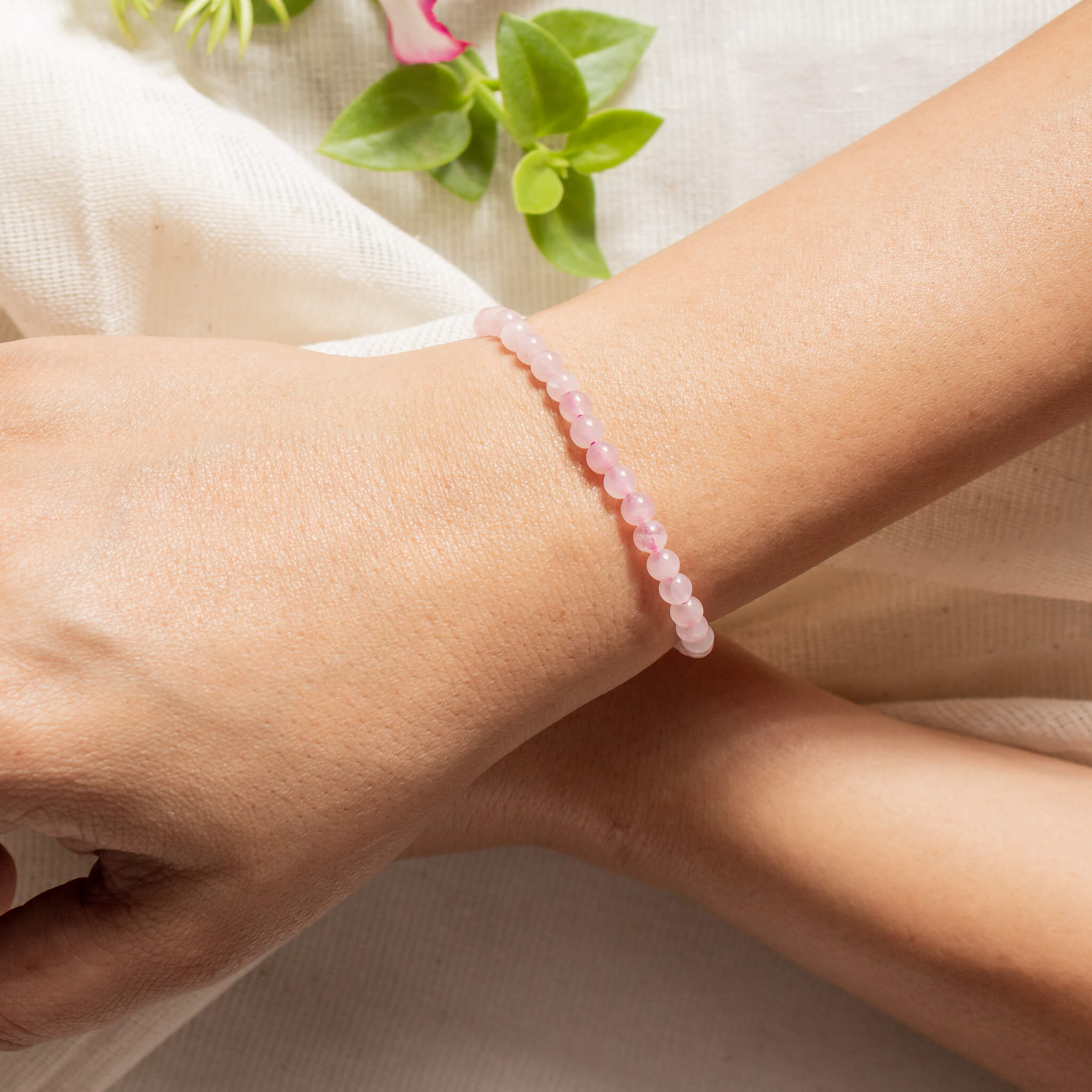 strawberry quartz natural stone bracelet | Oh Lou Lou! | 100% Organic  Cosmetics | Handmade & Zero Waste