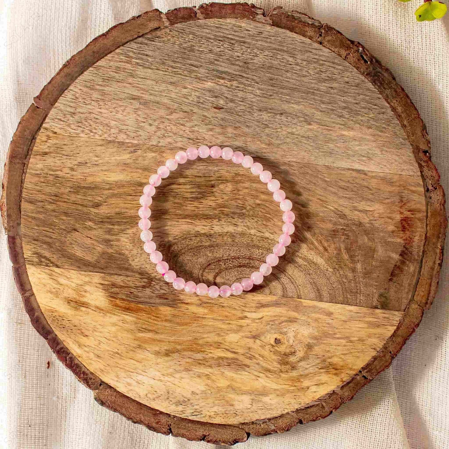 4mm rose quartz crystal bracelet