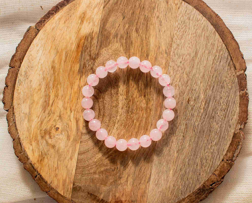 8 mm rose quartz bracelet for self love