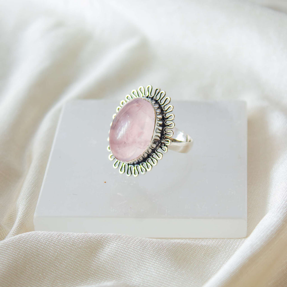 rose quartz crystal ring 39