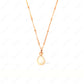 rose gold moonstone pearl shape necklace