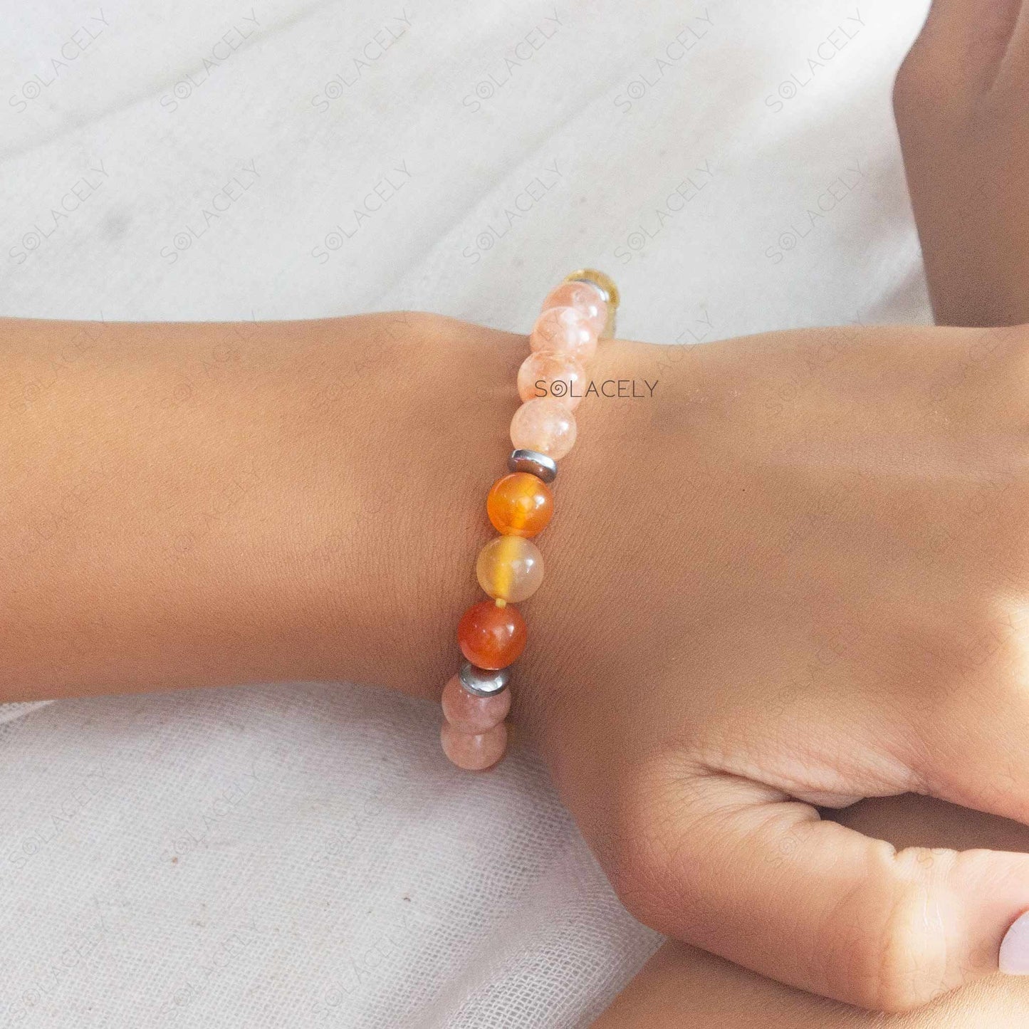 sacral chakra crystal bracelet