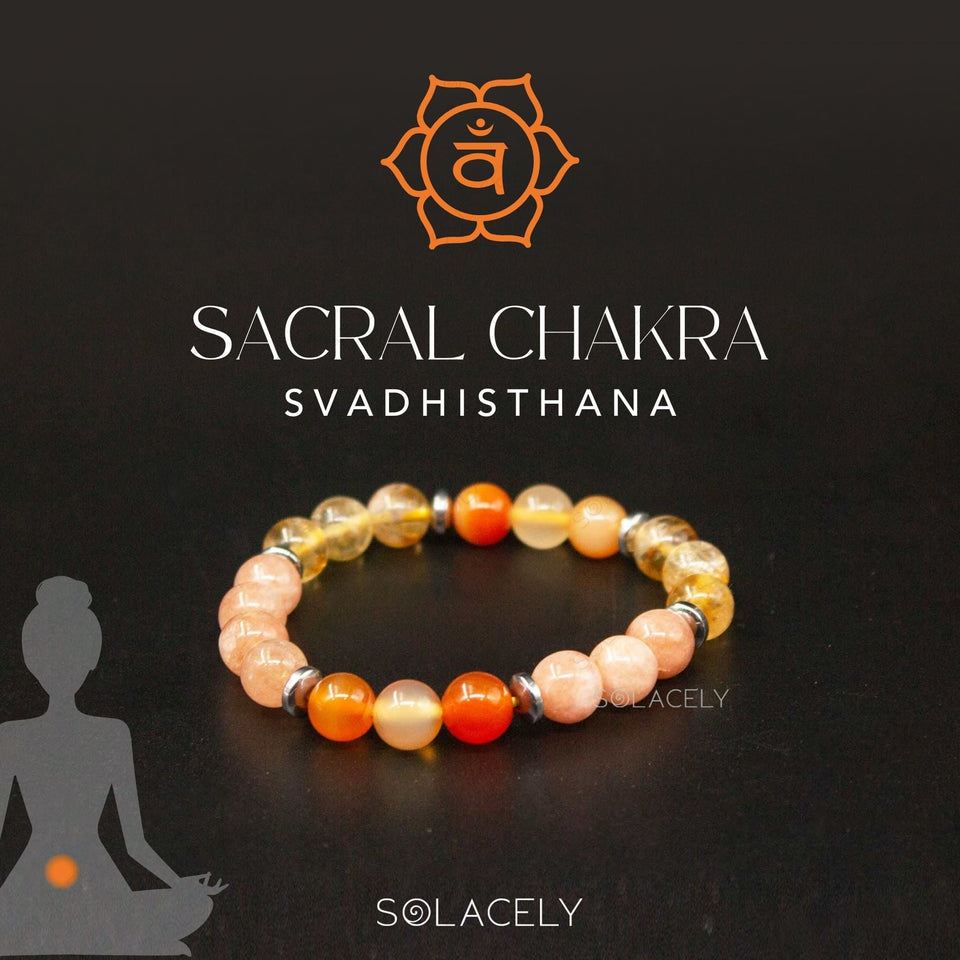 Sacral Chakra Crystal Bracelet