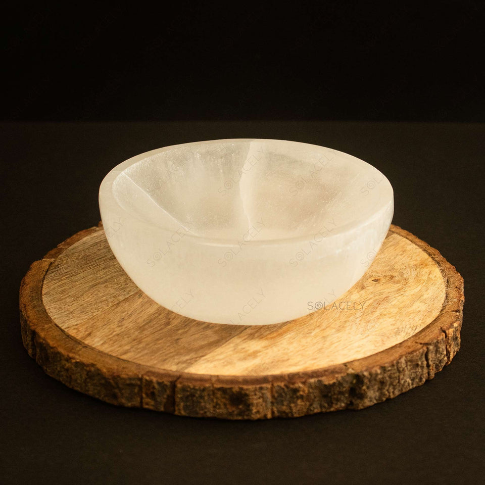 selenite bowl 4 inch diameter