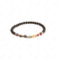 seven chakra and black tourmaline 4mm bead bracelet