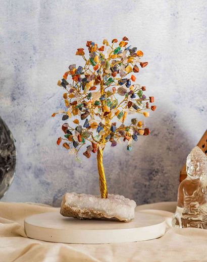 Cheap Seven Chakra Tree of Life, Crystal Tree for Positive Energy, 7 Chakra  Tree, Feng Shui Tree, Stone Decor Artificial Tree 300 Beads Silver Wire
