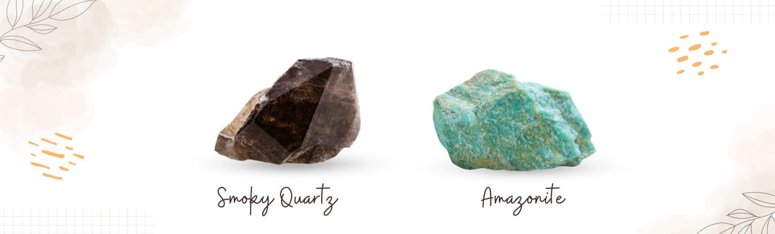 smoky quartz and amazonite banner image