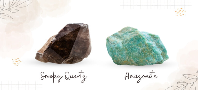 smoky quartz and amazonite mobile banner image