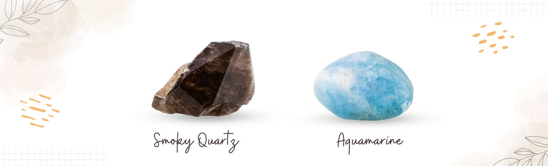 smoky quartz and aquamarine banner image 