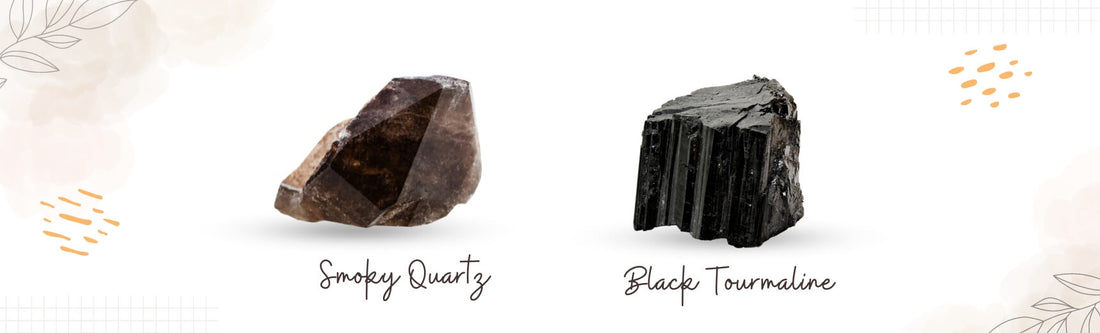 smoky quartz and black tourmaline banner image