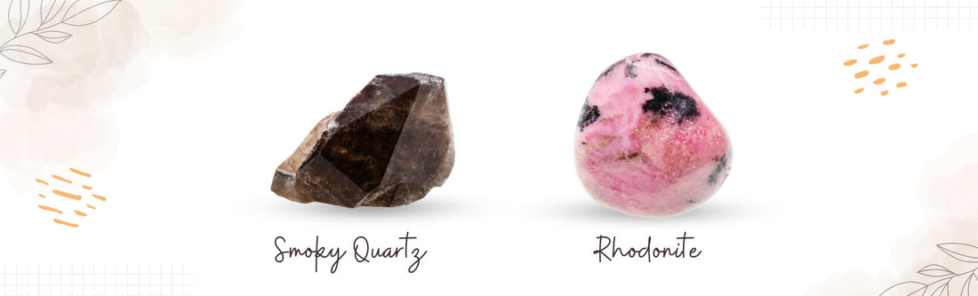 smoky quartz and rhodonite banner image