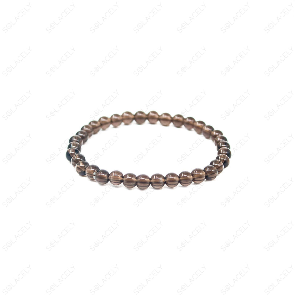 4mm smoky quartz bracelet