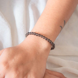smoky quartz 4mm bracelet