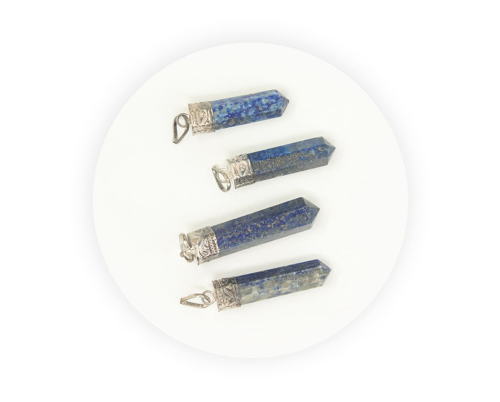 lapis lazuli and sterling silver pendant