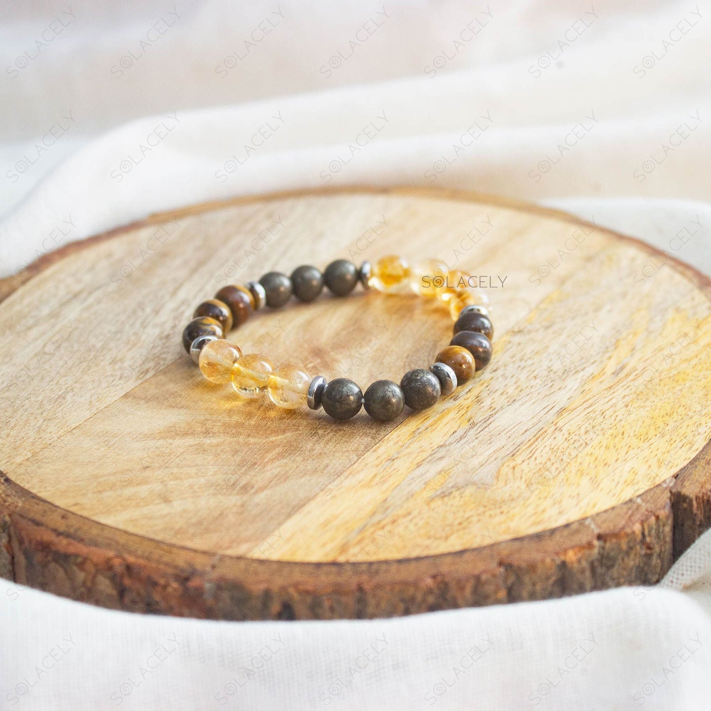 solar plexus chakra crystal bracelet