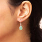 sterling silver aqua chalcedony drop earrings