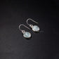 sterling silver oval crystal earrings