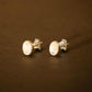 sterling silver stud earring with moonstone