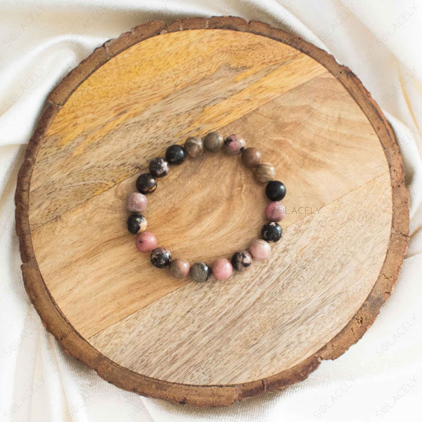 stunning 8mm rhodonite bracelet for chic style