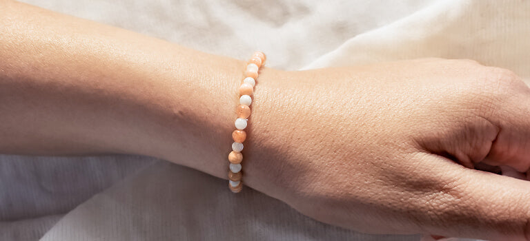 sunstone moonstone bracelet